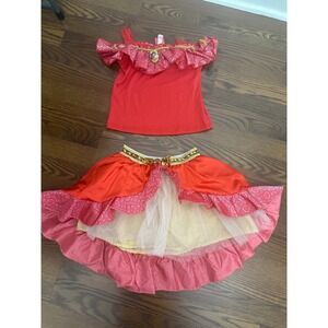 Disney Elena of Avalor Child Size S Costume Princess Red Skirt Top
2 pieces